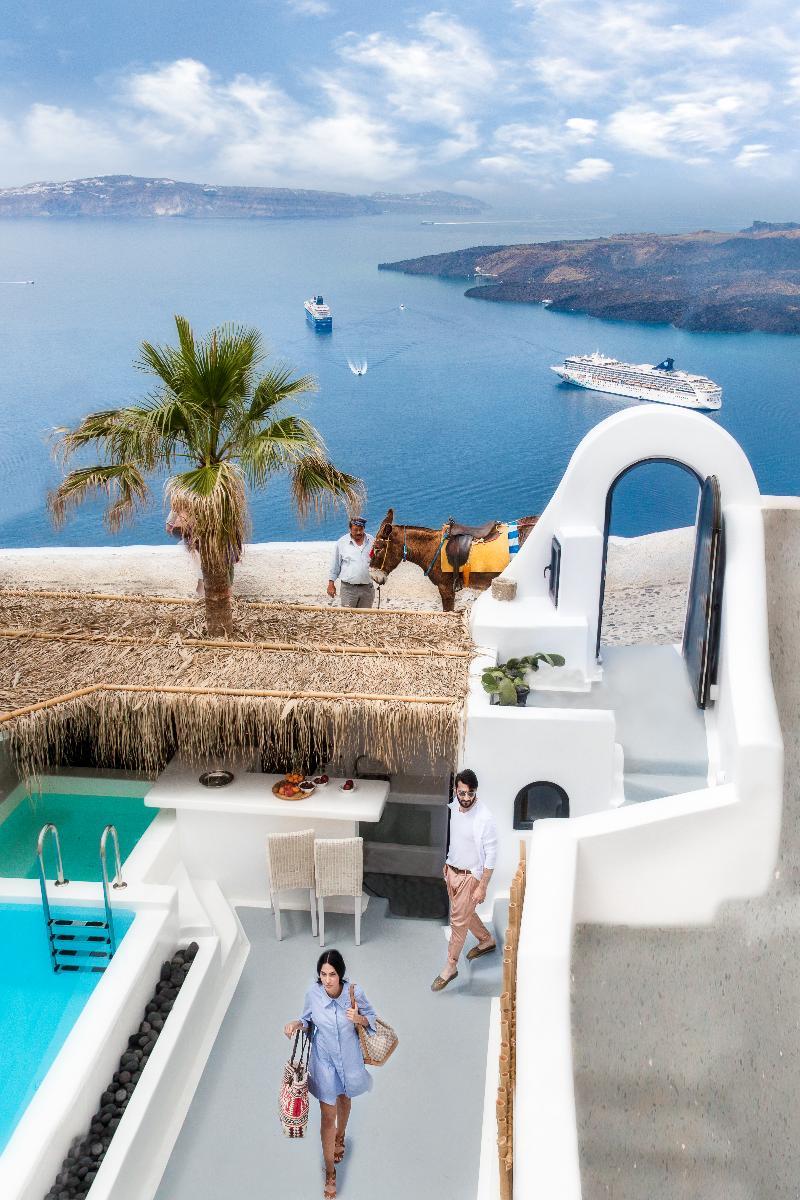 Opera Mansion Santorini Villa Fira  Bagian luar foto